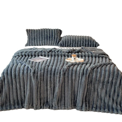 Faux Rabbit Fur Velvet Blanket