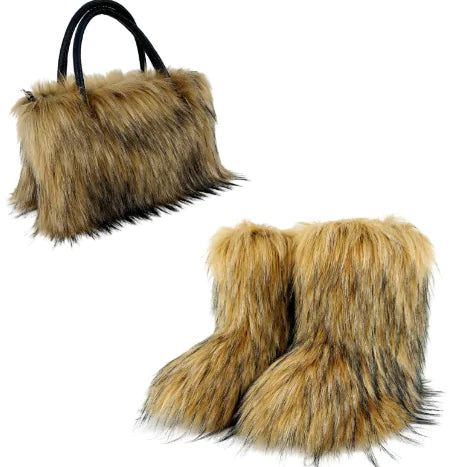 All-match High-texture Raccoon Fur Handbag