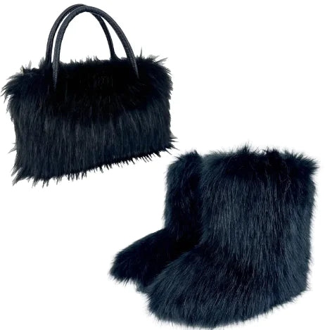 All-match High-texture Raccoon Fur Handbag