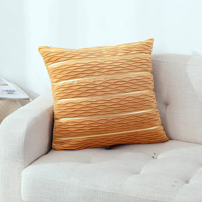 Luxury Striped Velvet Pillow Cover