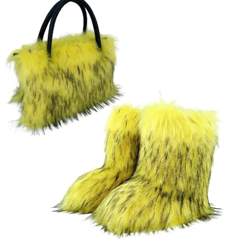 All-match High-texture Raccoon Fur Handbag